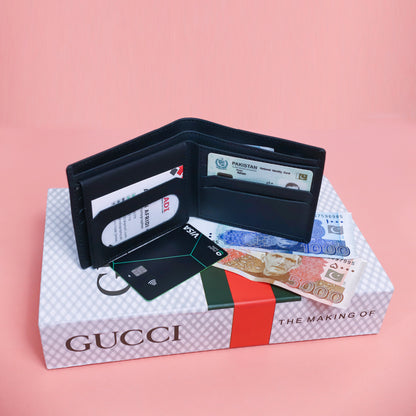 Genuine Cow Slim Leather Wallet – RFID Blocking, Bifold, 8 Card Slots