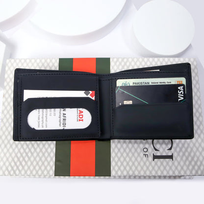 Genuine Cow Slim Leather Wallet – RFID Blocking, Bifold, 8 Card Slots