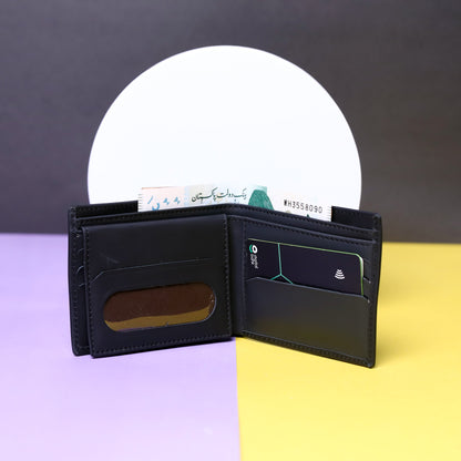 Genuine Cow Slim Leather Wallet – RFID Blocking, Bifold, 8 Card Slots